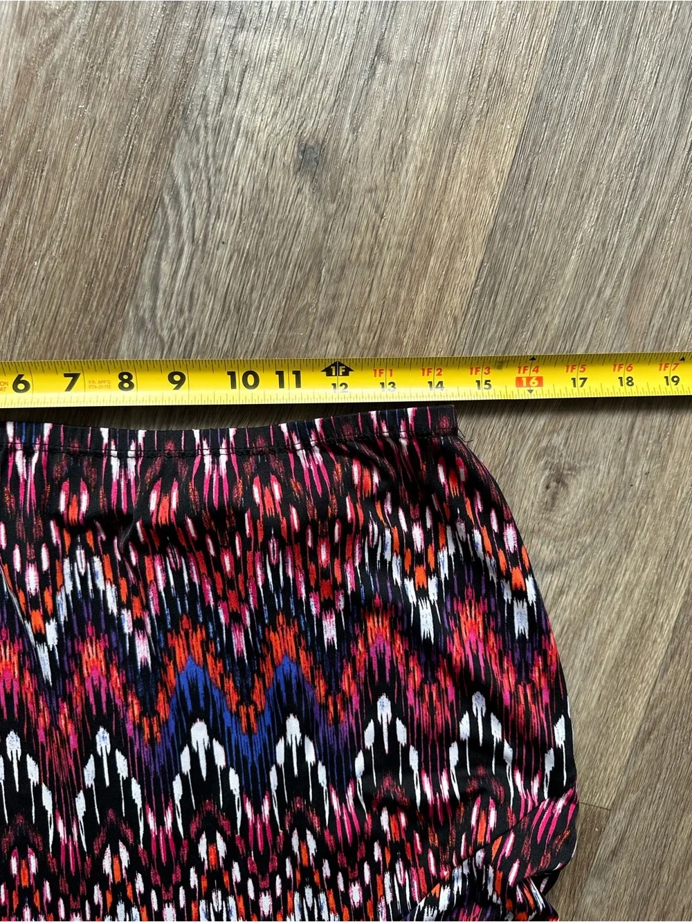 Kim Rogers Chevron Aztec Knit Midi Skirt Size M Multicolor Asymmetrical